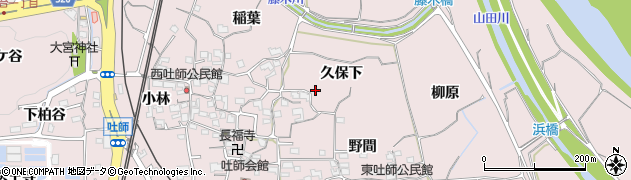 京都府木津川市吐師久保下32周辺の地図