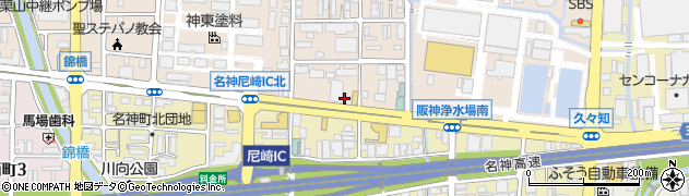 餃子の王将 尼崎インター店周辺の地図