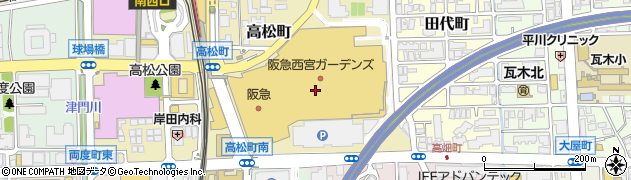 阪急西宮ガーデンズ周辺の地図