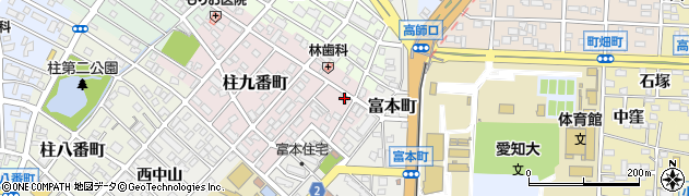 愛知県豊橋市柱九番町12周辺の地図