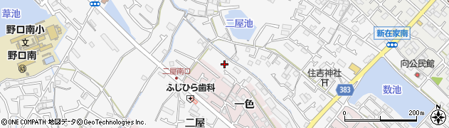 兵庫県加古川市野口町二屋周辺の地図