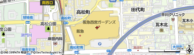 阪急西宮ガーデンズ　本館４階ガーデンズホール周辺の地図