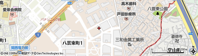 大阪府守口市八雲東町周辺の地図