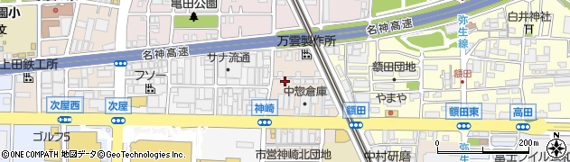 兵庫県尼崎市神崎町21-8周辺の地図