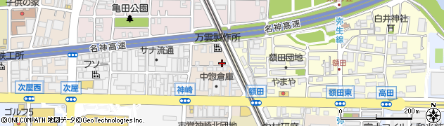 兵庫県尼崎市神崎町22-23周辺の地図
