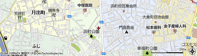 大阪府門真市浜町15周辺の地図