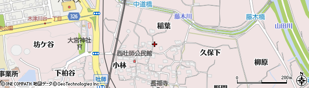京都府木津川市吐師（稲葉）周辺の地図
