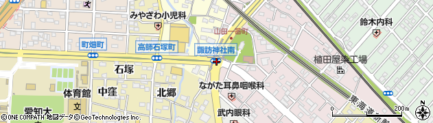 諏訪神社南周辺の地図