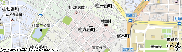愛知県豊橋市柱九番町52周辺の地図