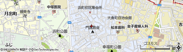 大阪府門真市石原町周辺の地図