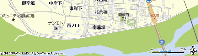 京都府木津川市山城町上狛南荒堀周辺の地図
