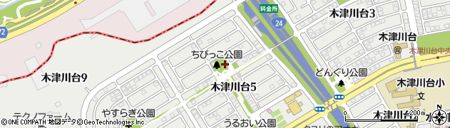 木津川台7号公園(ちびっこ公園)周辺の地図