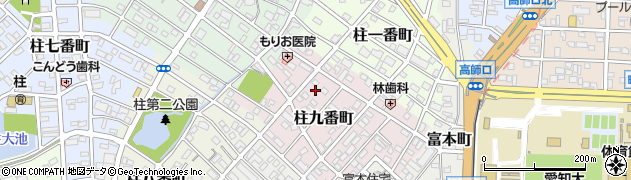 愛知県豊橋市柱九番町76周辺の地図
