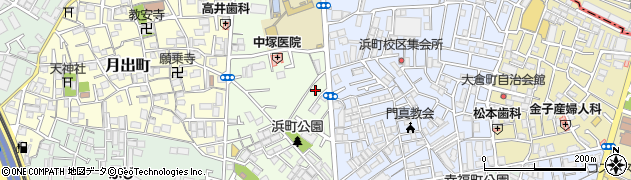 大阪府門真市浜町16周辺の地図