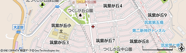 兵庫県神戸市北区筑紫が丘周辺の地図
