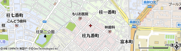 愛知県豊橋市柱九番町73周辺の地図