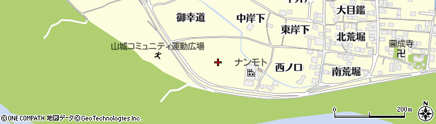 京都府木津川市山城町上狛（山ノ中）周辺の地図