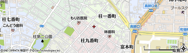 愛知県豊橋市柱九番町71周辺の地図