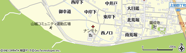 京都府木津川市山城町上狛（追越）周辺の地図