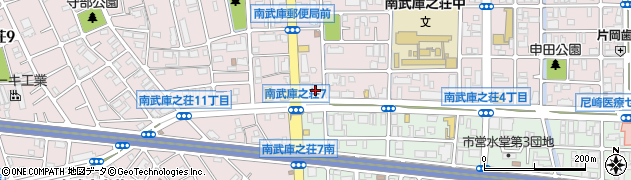 伊丹産業株式会社　セルフ南武庫之荘給油所周辺の地図