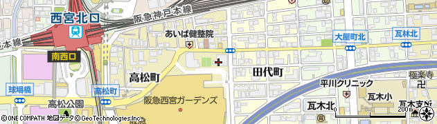 株式会社東レ　西宮寮周辺の地図