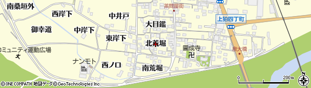 京都府木津川市山城町上狛（北荒堀）周辺の地図