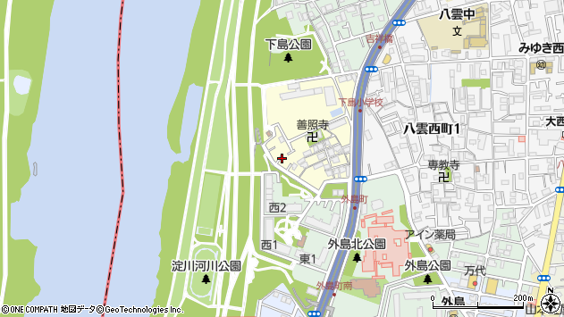 〒570-0007 大阪府守口市下島町の地図