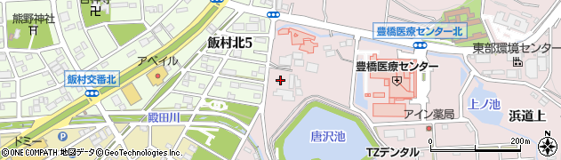 愛知県豊橋市飯村町浜道上4周辺の地図