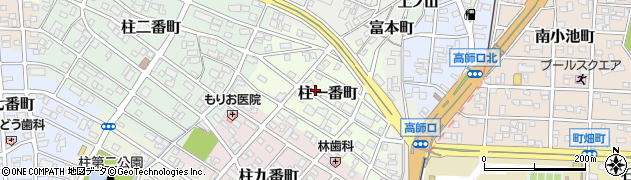 愛知県豊橋市柱一番町周辺の地図