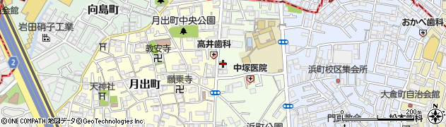 大阪府門真市浜町21周辺の地図