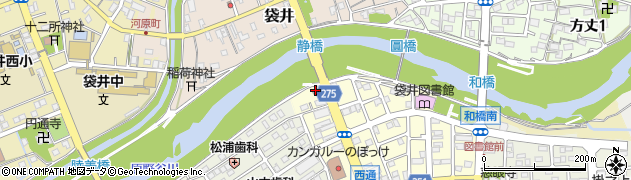 袋井警察署中央交番周辺の地図