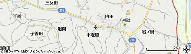 愛知県南知多町（知多郡）内海（不老脇）周辺の地図
