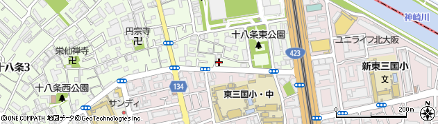 大阪府大阪市淀川区十八条1丁目3-11周辺の地図
