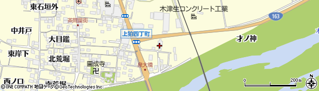 京都府木津川市山城町上狛四丁町周辺の地図