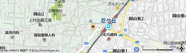 ダイソーラッキー忍ヶ丘駅前店周辺の地図