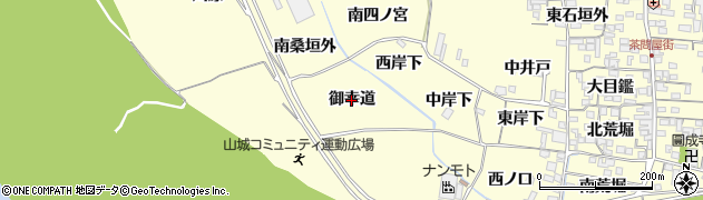 京都府木津川市山城町上狛（御幸道）周辺の地図
