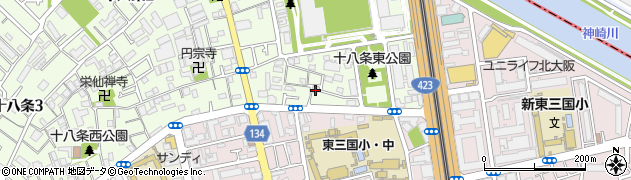 大阪府大阪市淀川区十八条1丁目3-17周辺の地図