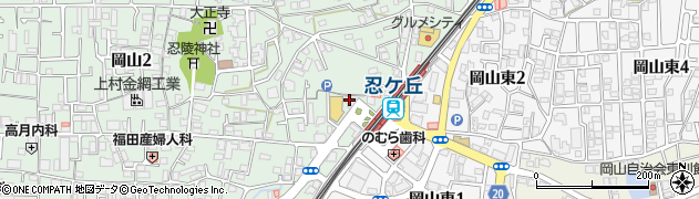 関西みらい銀行忍ヶ丘支店 ＡＴＭ周辺の地図