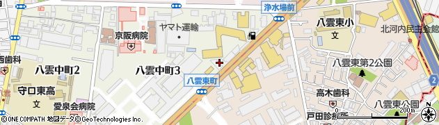 トヨタレンタリース大阪守口店周辺の地図