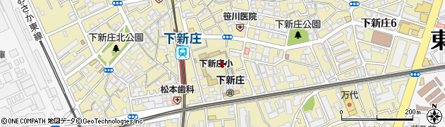 大阪府大阪市東淀川区下新庄周辺の地図