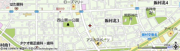 愛知県豊橋市飯村北周辺の地図
