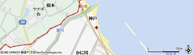 愛知県南知多町（知多郡）豊丘（神戸）周辺の地図
