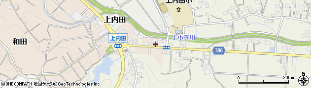 上内田郵便局周辺の地図