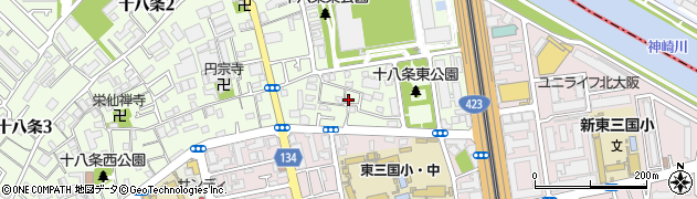 大阪府大阪市淀川区十八条1丁目5-2周辺の地図