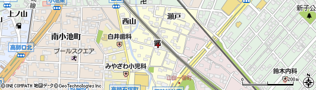 愛知県豊橋市山田町郷周辺の地図