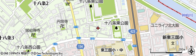 大阪府大阪市淀川区十八条1丁目5-16周辺の地図
