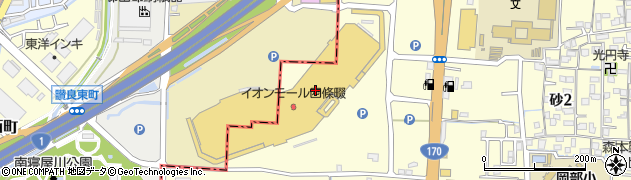 サックスバーモノアイ四條畷　イオンモール店周辺の地図