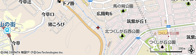 兵庫県神戸市北区山田町下谷上（上の勝）周辺の地図