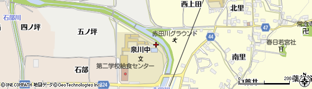 京都府木津川市加茂町里（赤田）周辺の地図