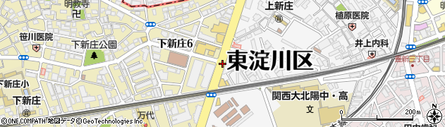 東淀川郵便局前周辺の地図